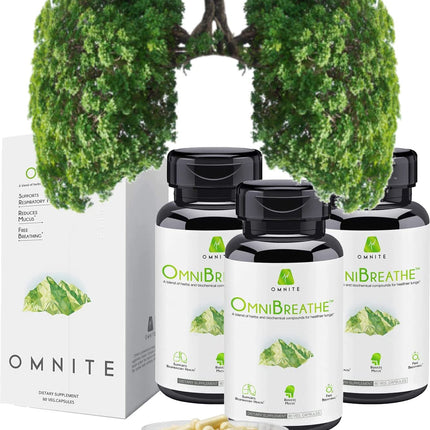 OmniBreathe Lung Cleanse Detox | Respiratory Wellness for Smokers (Pack of 3)