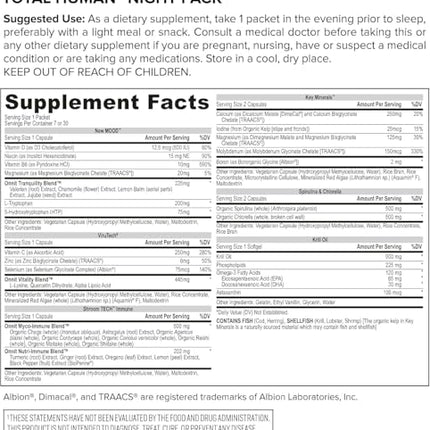 ONNIT Total Human Day & Night Multivitamin — 30-Day Pack for Men & Women