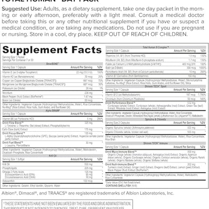 ONNIT Total Human Day & Night Multivitamin — 30-Day Pack for Men & Women