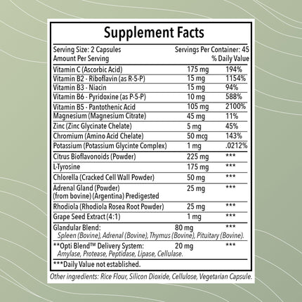 Optimal Health Systems Opti-Adrenal | Adrenal Restore Supplement | 90 Capsules