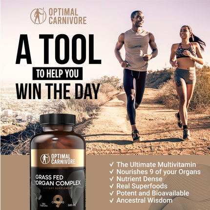 Optimal Carnivore Beef Organ Supplement | 9-Organ Complex from Grass-Fed NZ Cattle