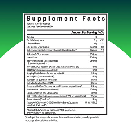 Optimal GI Glutamine-Free Supplement | Digestive and Gastrointestinal Support | Seeking Health | 150 Capsules | 30 Servings