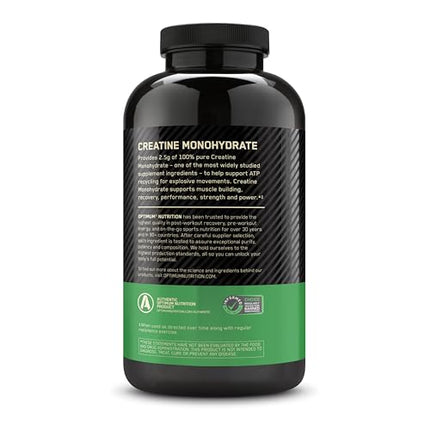Optimum Nutrition Creatine 2500 Caps – 300 Capsules | 2,500 mg Creapure Monohydrate, Keto Friendly