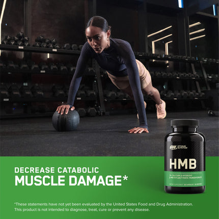 Optimum Nutrition HMB 1000 Caps – 3 g HMB per Serving, 90 Capsules, GMP Certified