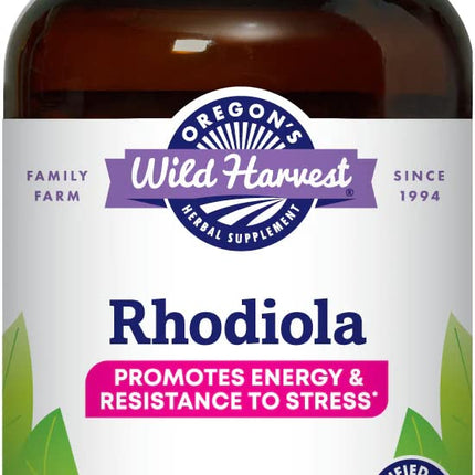 Oregon's Wild Harvest Rhodiola Supplement, 60 Count – Adaptogen for Stamina