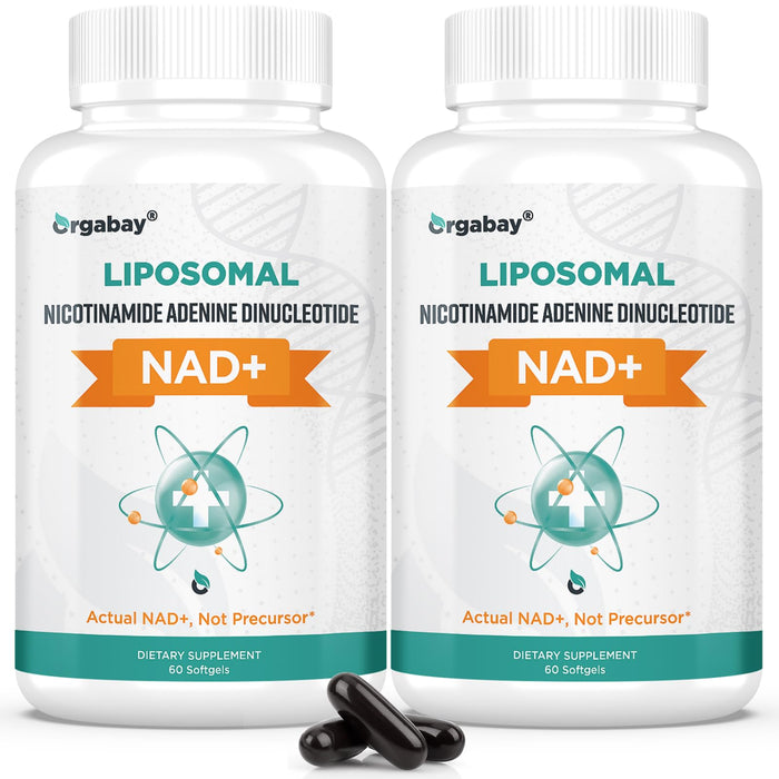 Orgabay Liposomal NAD+ Supplement 500 mg | High Absorption with 250 mg TMG per Softgel | 120 Softgels