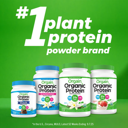 Orgain Protein Powder + Collagen, Vanilla Bean — 25g Protein, 10g Collagen, 1B Probiotics, Gluten Free