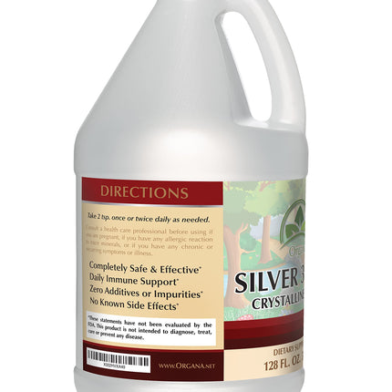 Organa Crystalline Nano Colloidal Silver - Ultra Pure 30 PPM (1 Gallon)
