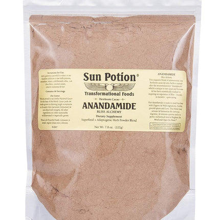 Organic Anandamide 222g by Sun Potion – Raw Cacao Powder, Tonic Herbs & Adaptogens