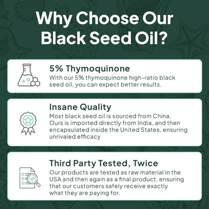 Organics Ocean Better Black Seed Oil – 5% Thymoquinone, Immune Support