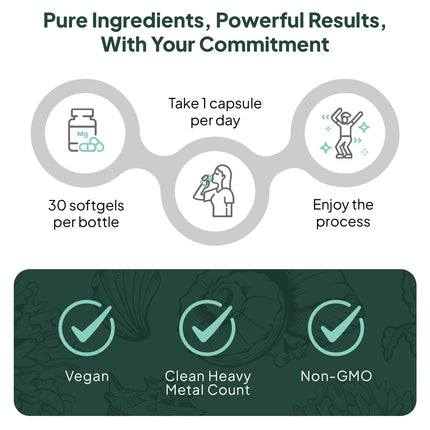 Organics Ocean Better D3 + K2 – 3000 IU VegD3 + MenaQ7 K2 (Vegan, Non-GMO) – 1-Pack, 30-Day Supply