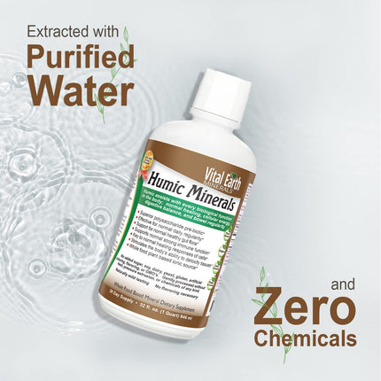 Vital Earth Minerals Humic Minerals 2-Pack – Fulvic Acid & 70+ Trace Minerals
