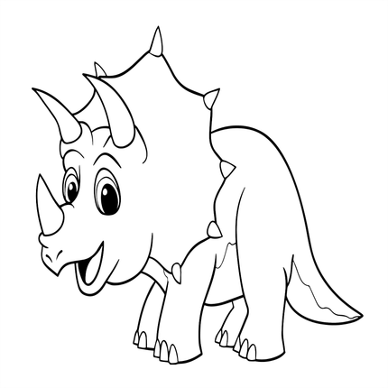 Dinosaur Colouring Book - 55 Bold and Simple Designs for Young Kids