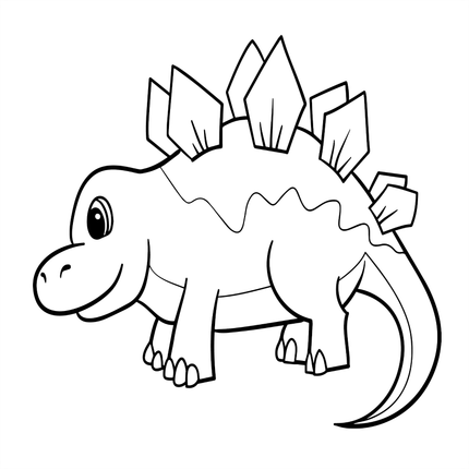 Dinosaur Colouring Book - 55 Bold and Simple Designs for Young Kids