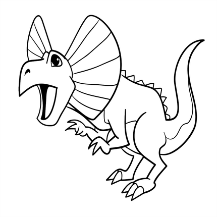 Dinosaur Colouring Book - 55 Bold and Simple Designs for Young Kids