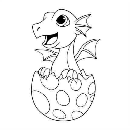Dragon Colouring Book - 55 Bold and Simple Designs for Young Kids
