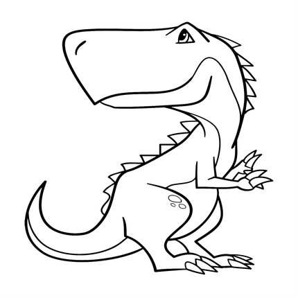 Dinosaur Colouring Book - 55 Bold and Simple Designs for Young Kids