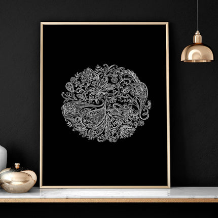 Wall art bohemian | set of 3 framed wall art prints
