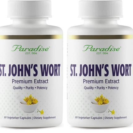Paradise Herbs St. John's Wort Extract – 2-Pack, 90 Vegetarian Capsules, Vegan, Non-GMO