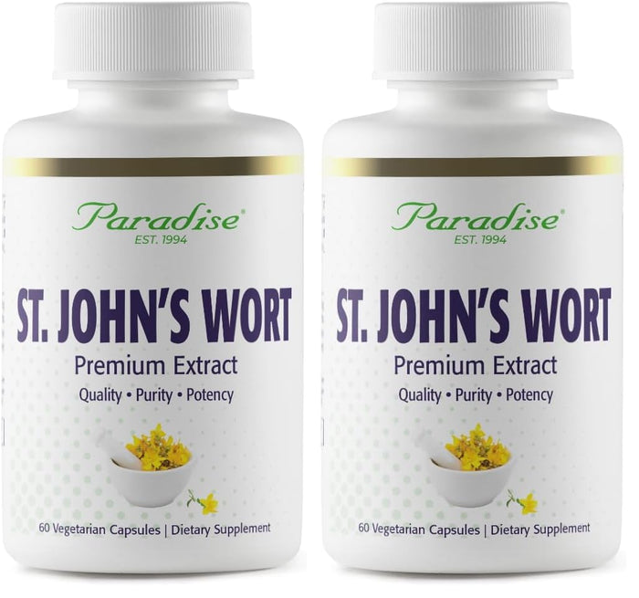 Paradise Herbs St. John's Wort Extract – 2-Pack, 90 Vegetarian Capsules, Vegan, Non-GMO