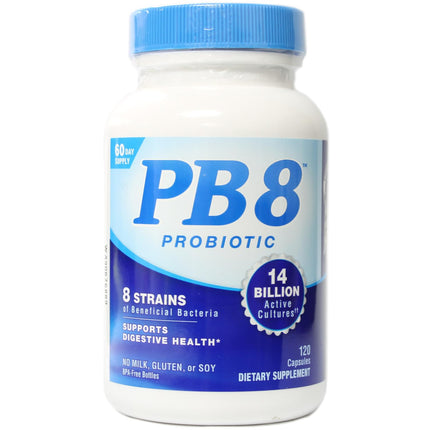 PB8 Probiotic - 3 Pack | 14 Billion CFU per Bottle | 8 Strains | Dairy/Gluten/Soy Free