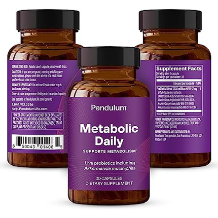 Pendulum Metabolic Daily Probiotic for Metabolism & Energy | 30 Capsules