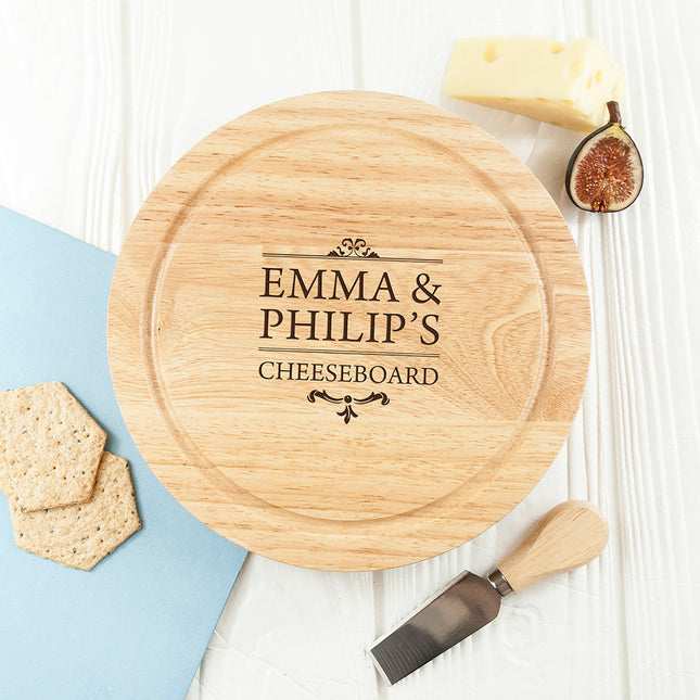 Personalised Traditional Couple's Cheese Board Set