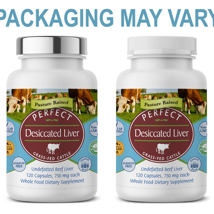 Perfect Supplements Desiccated Beef Liver Capsules – Grass-Fed, Hormone-Free | Natural Protein, Iron, Vitamins A and B