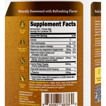 Perk Hydrate Pina Colada Electrolyte Drink Mix - 30 Servings | Gluten Free