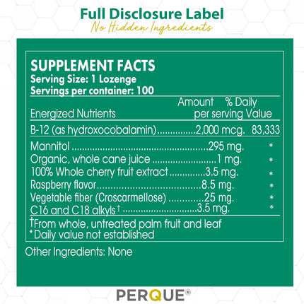 Perque Activated B-12 Guard - 2000 mcg Lozenges (100 ct)