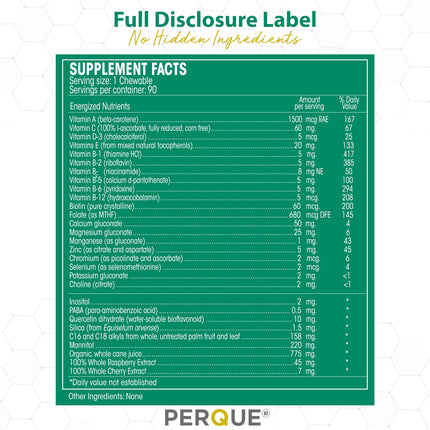 Perque Life Guard Chewables, 90 Count – Corn Free, Soy Free, Sugar Free