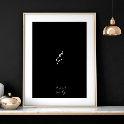 Anniversary gift for one year | set of 3 wall art prints