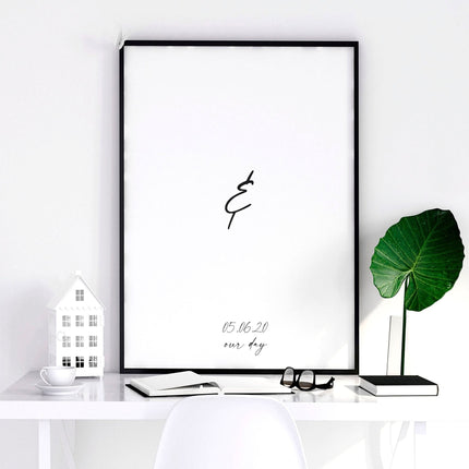 First year of marriage anniversary gift | set of 3 wall art prints