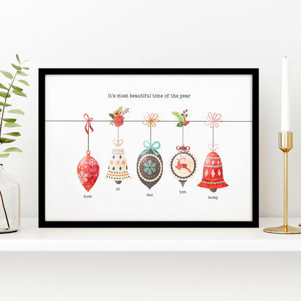 Custom family gifts for Christmas | wall art print