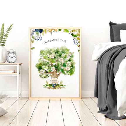 Personalised wall art Family Tree