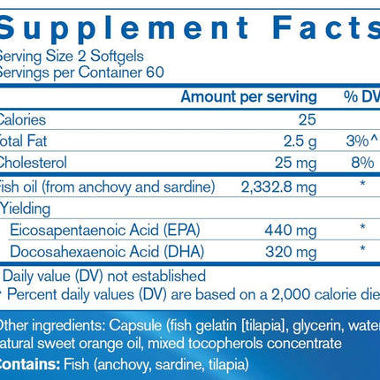 Pharmax Finest Pure Fish Oil Capsules | Supports Brain Function | 120 Capsules