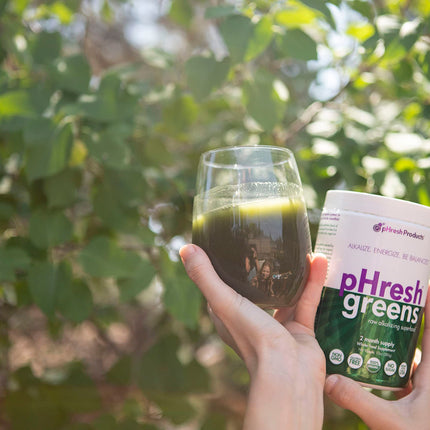 pHresh Greens Raw Alkalizing Superfood Greens Powder – 5 oz (1 Month) – Gluten-Free