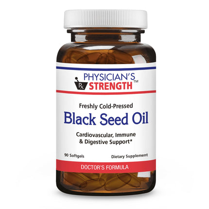 Physician’s Strength Black Seed Oil Gelcaps – 90 Softgels – Freshly Cold-Pressed, Non-GMO