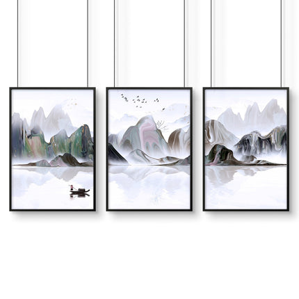 Pictures for bedrooms | set of 3 Japanese wall art prints