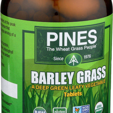 Pines International Barley Grass 1,400 Tablets – Organic, Gluten Free, Non-GMO, Vegan