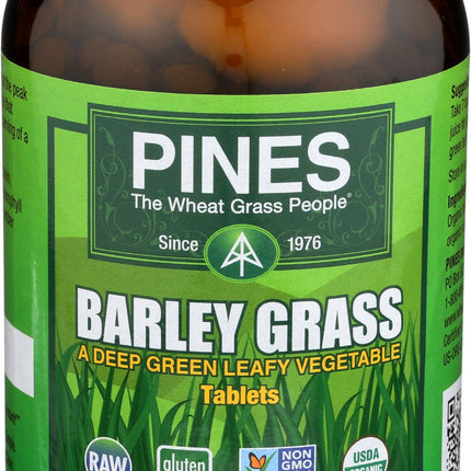 Pines International Barley Grass 1,400 Tablets – Organic, Gluten Free, Non-GMO, Vegan