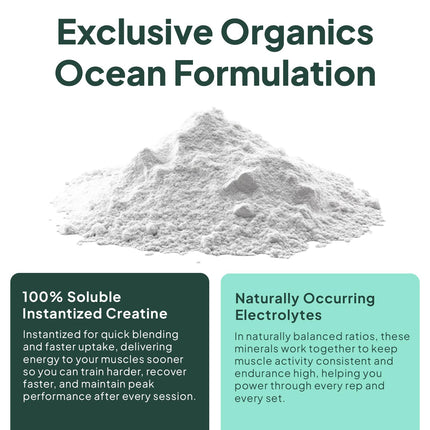 Organics Ocean Krealyte Fusion: Instantized Creatine Monohydrate + Electrolytes, Pink Lemonade, 30 Servings