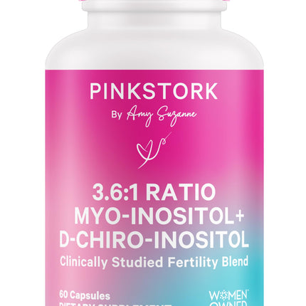 Pink Stork Myo-Inositol & D-Chiro Inositol 3.6:1 – Fertility & Hormone Balance, 60 Capsules