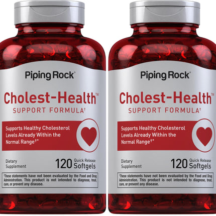 Piping Rock Cholesterol Health Supplement - 120 Softgels | Plant Sterols Formula
