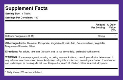 Piping Rock DMG Supplement - B15 150 mg | 180 Capsules | Non-GMO, Gluten Free (Pack of 2)