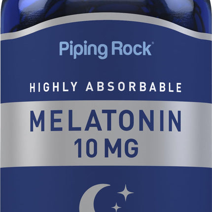 Piping Rock Melatonin 10mg | 120 Softgel Capsules | Quick Release Supplement | Highly Absorbable | Non-GMO, Gluten Free