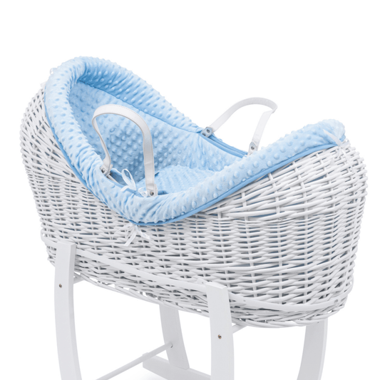 Pod Blue Dimple Moses Basket Bedding Set