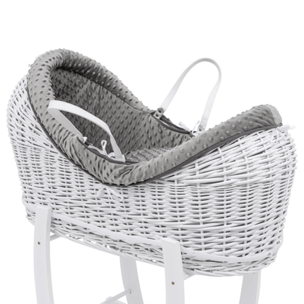 Pod Grey Dimple Moses Basket Bedding Set