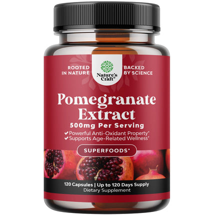 Pomegranate Antioxidant Supplement by Reds – Heart Health & Joint Support (120ct)