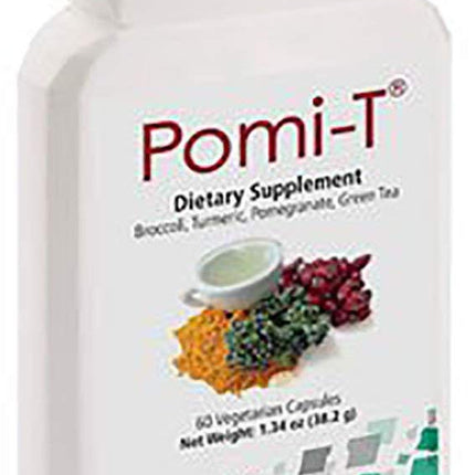 Pomi-T 60 Capsules Pack - 2 Bottles | Natural Broccoli, Turmeric, Pomegranate & Green Tea